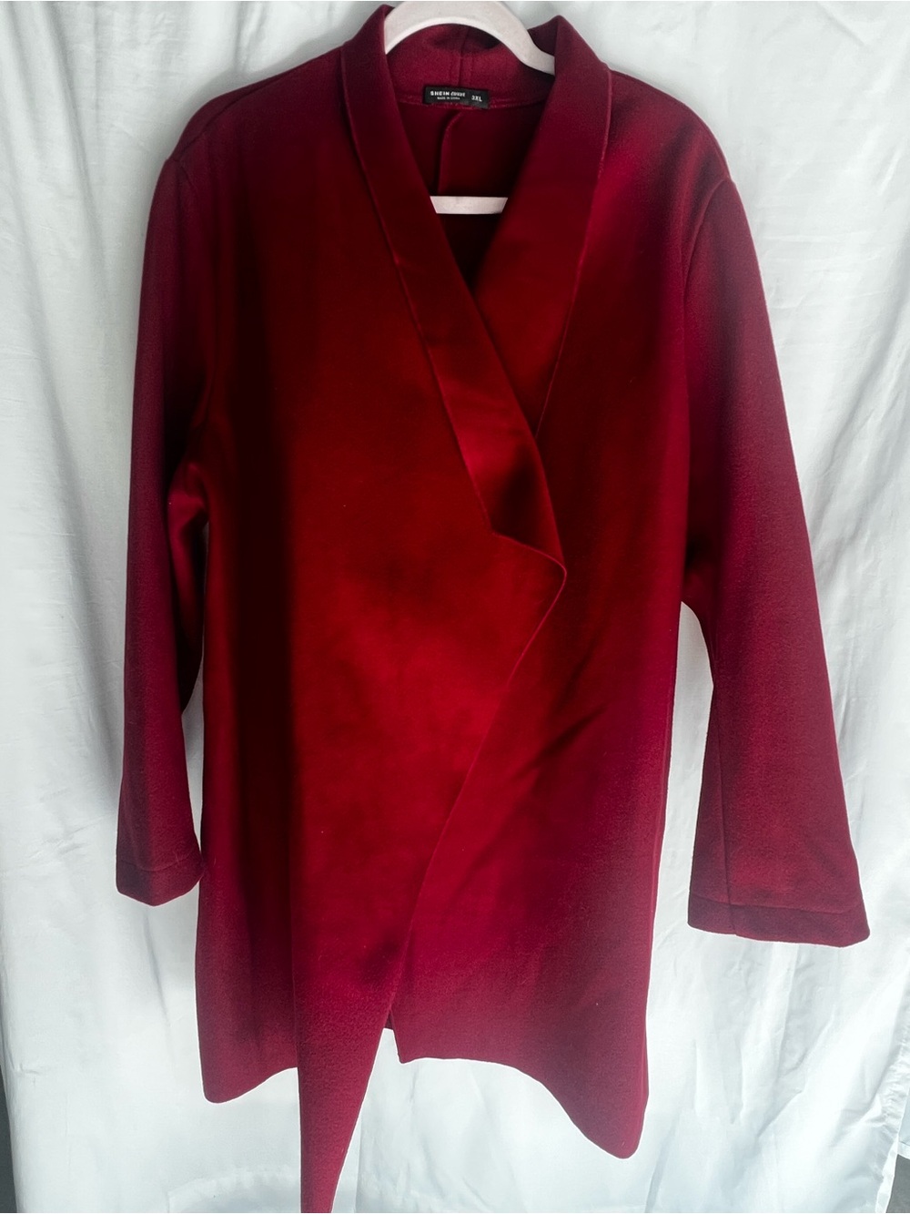 SHEIN Burgundy Wrap-Front Women's Jacket
